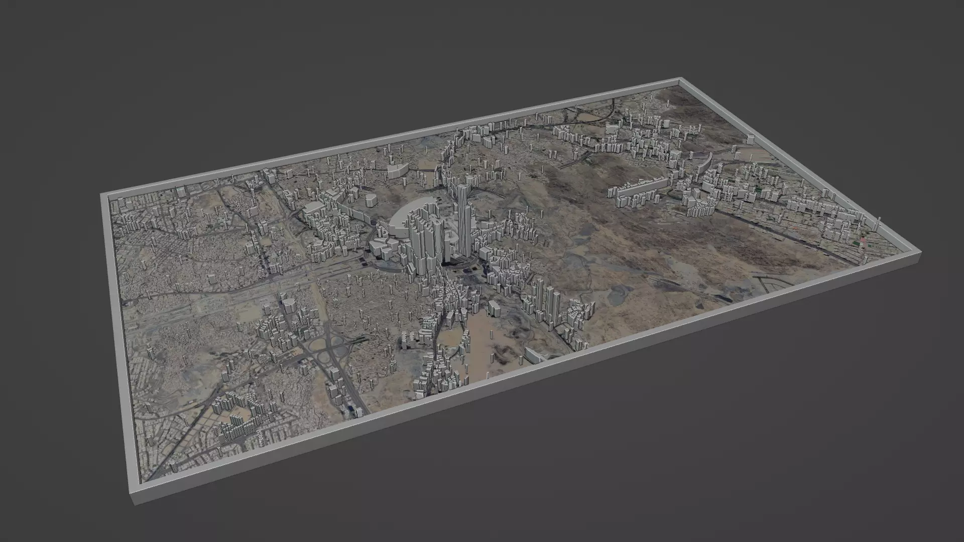 Mecca City Low-poly 3D model_0