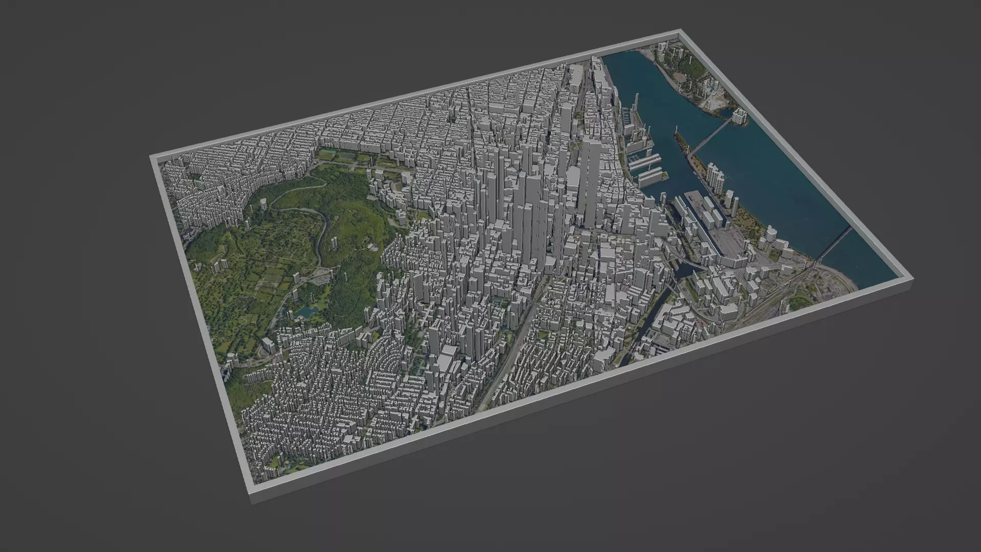 Montreal City Low-poly 3D model_0