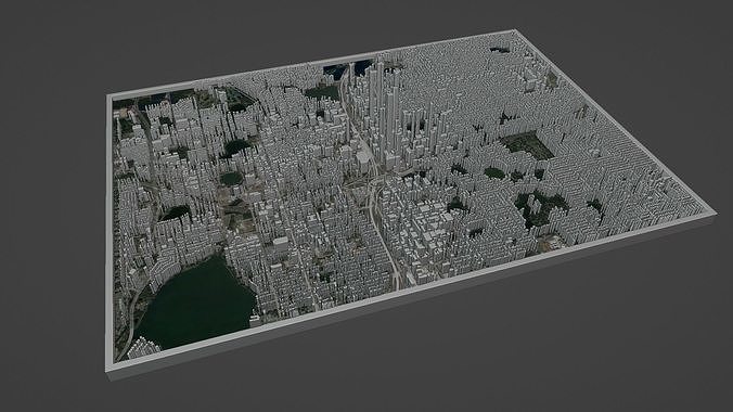Orlando City Low-poly 3D model