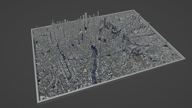 Sao Paulo City Low-poly 3D model