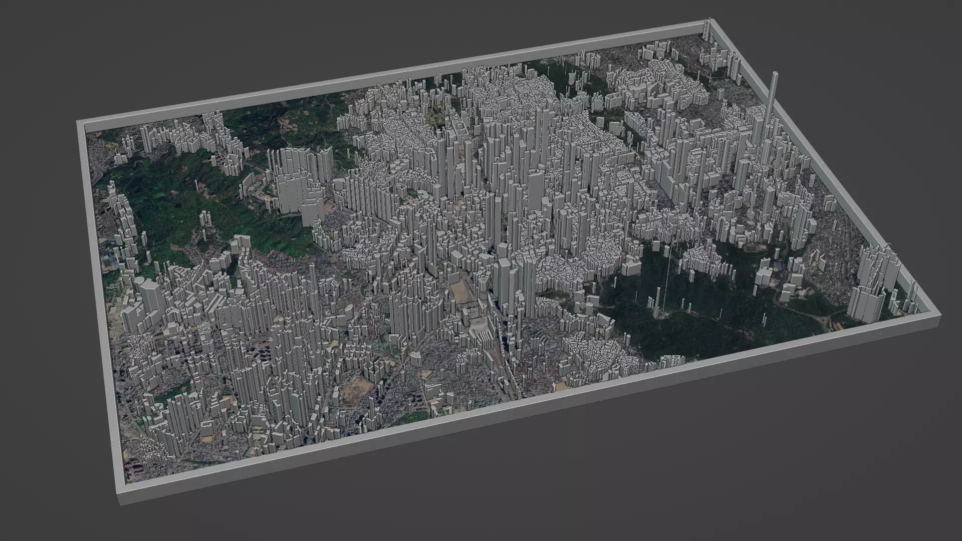 Seoul City Low-poly 3D model