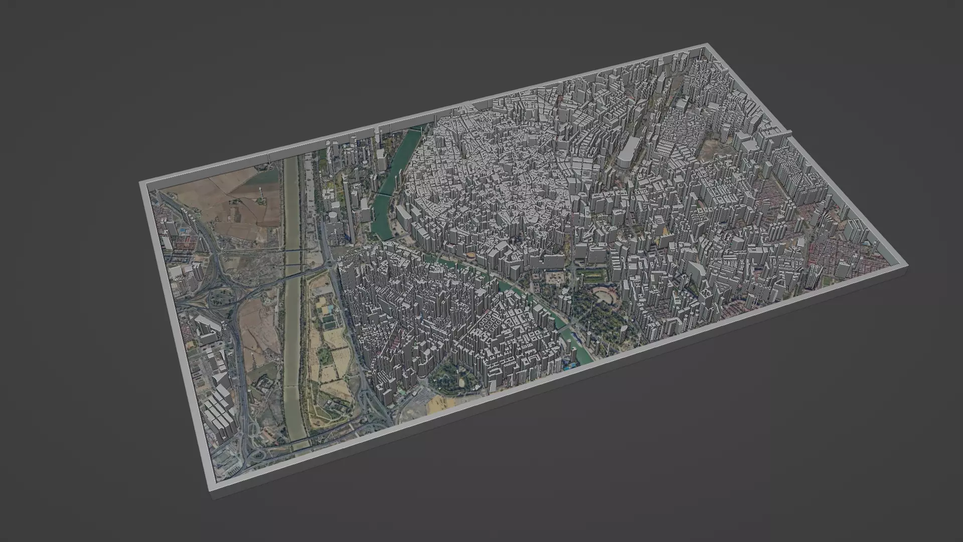 Seville City Low-poly 3D model