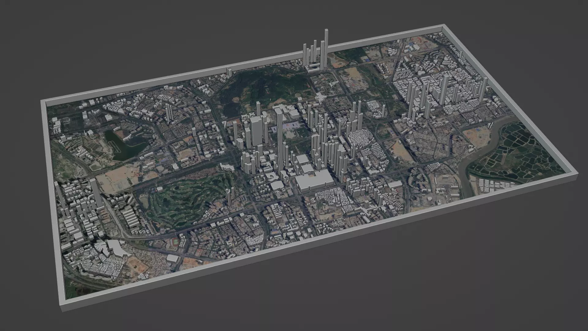 Shenzhen City Low-poly 3D model
