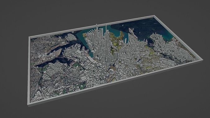 Sydney City Low-poly 3D model