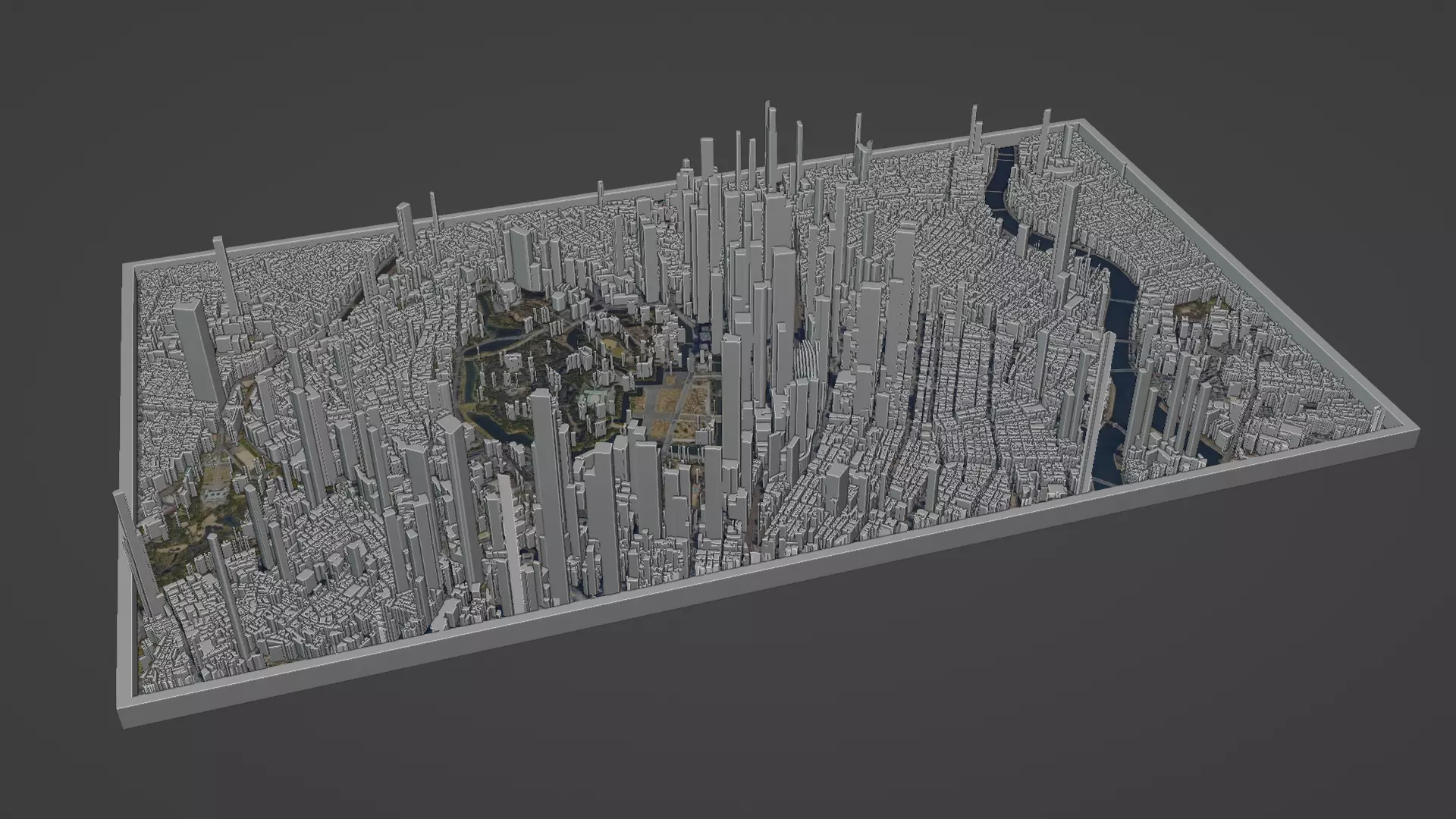 Tokyo City Low-poly 3D model_0