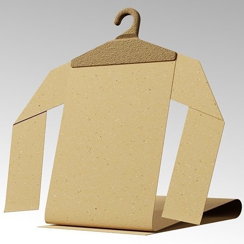 Cardboard Foldable Hanger  Free 3D model