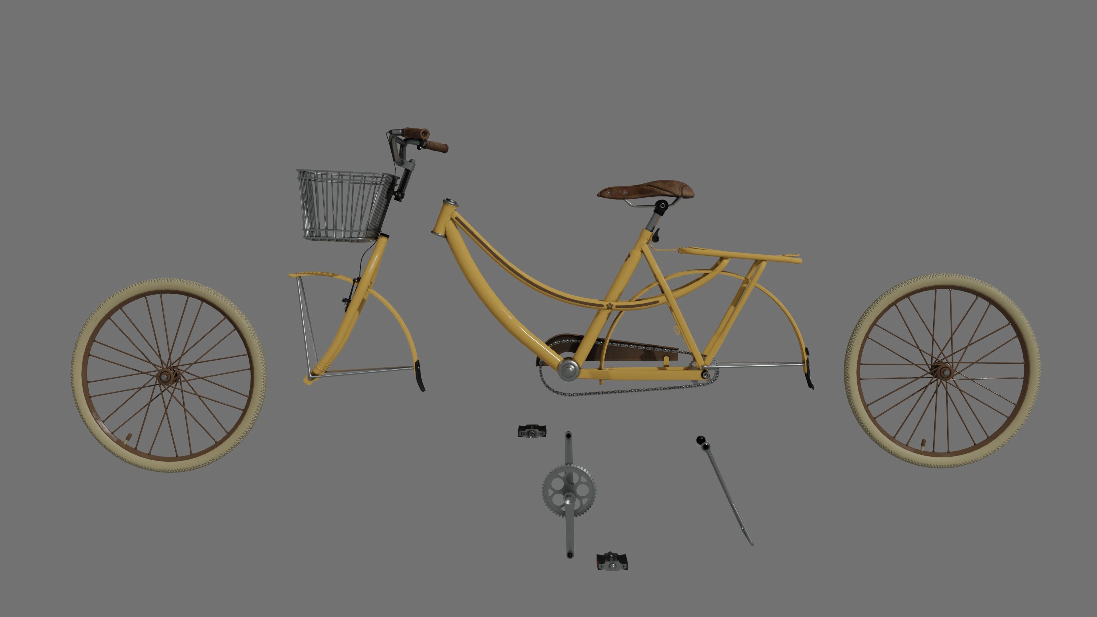 Bicycle pack Low-poly 3D model_19