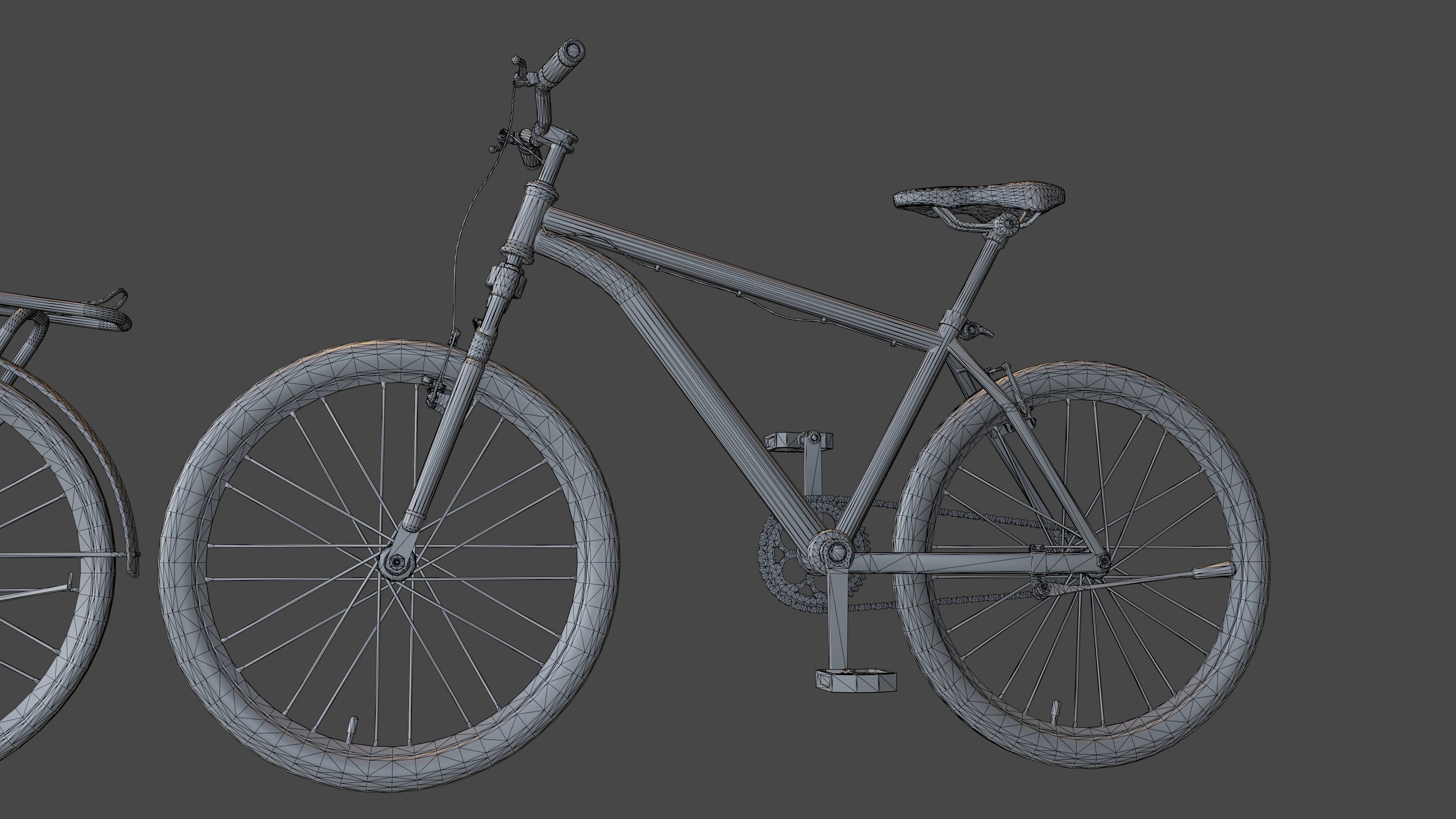 Bicycle pack Low-poly 3D model_25