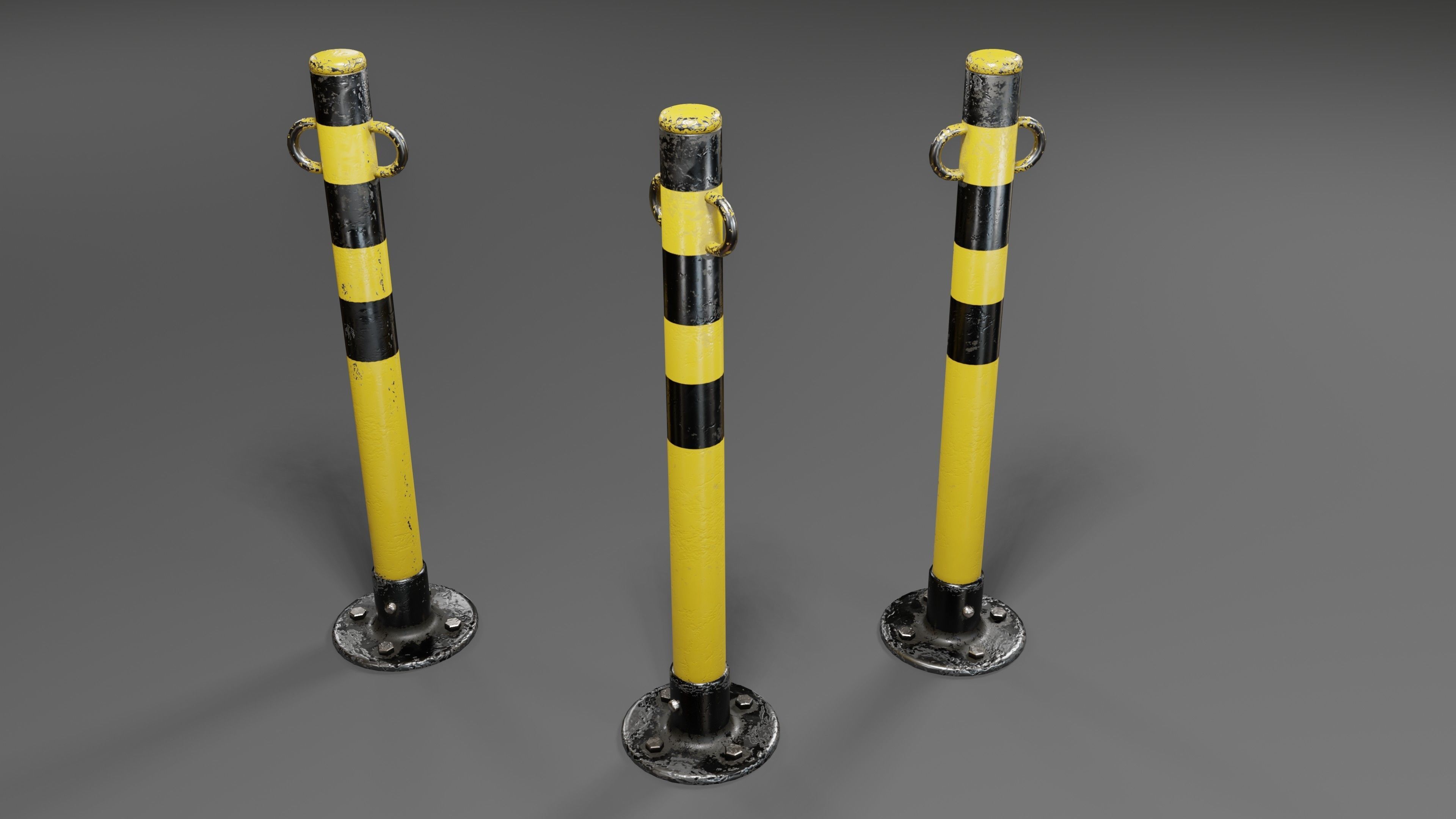 Bicycle pack Low-poly 3D model_10