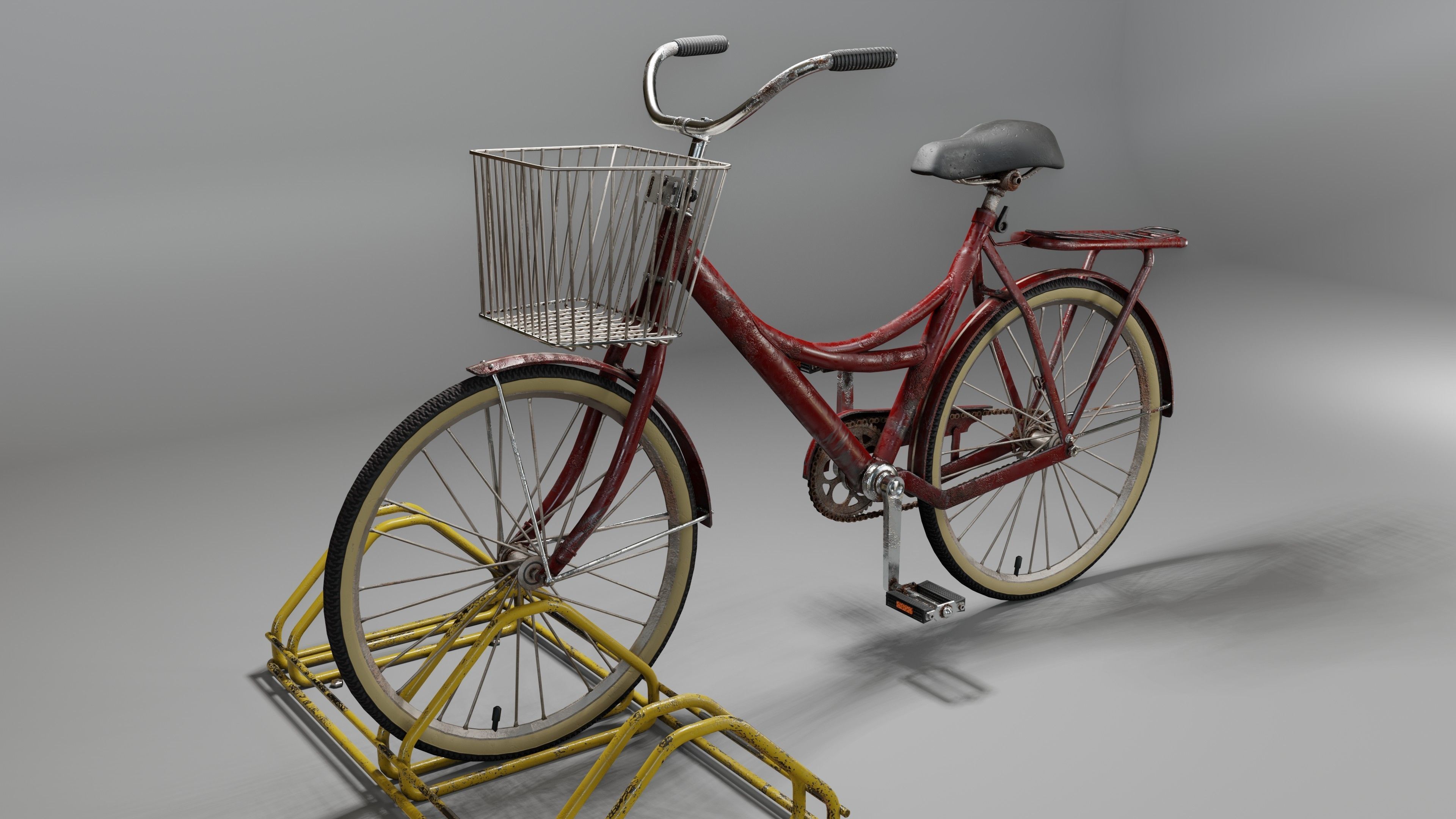 Bicycle pack Low-poly 3D model_15