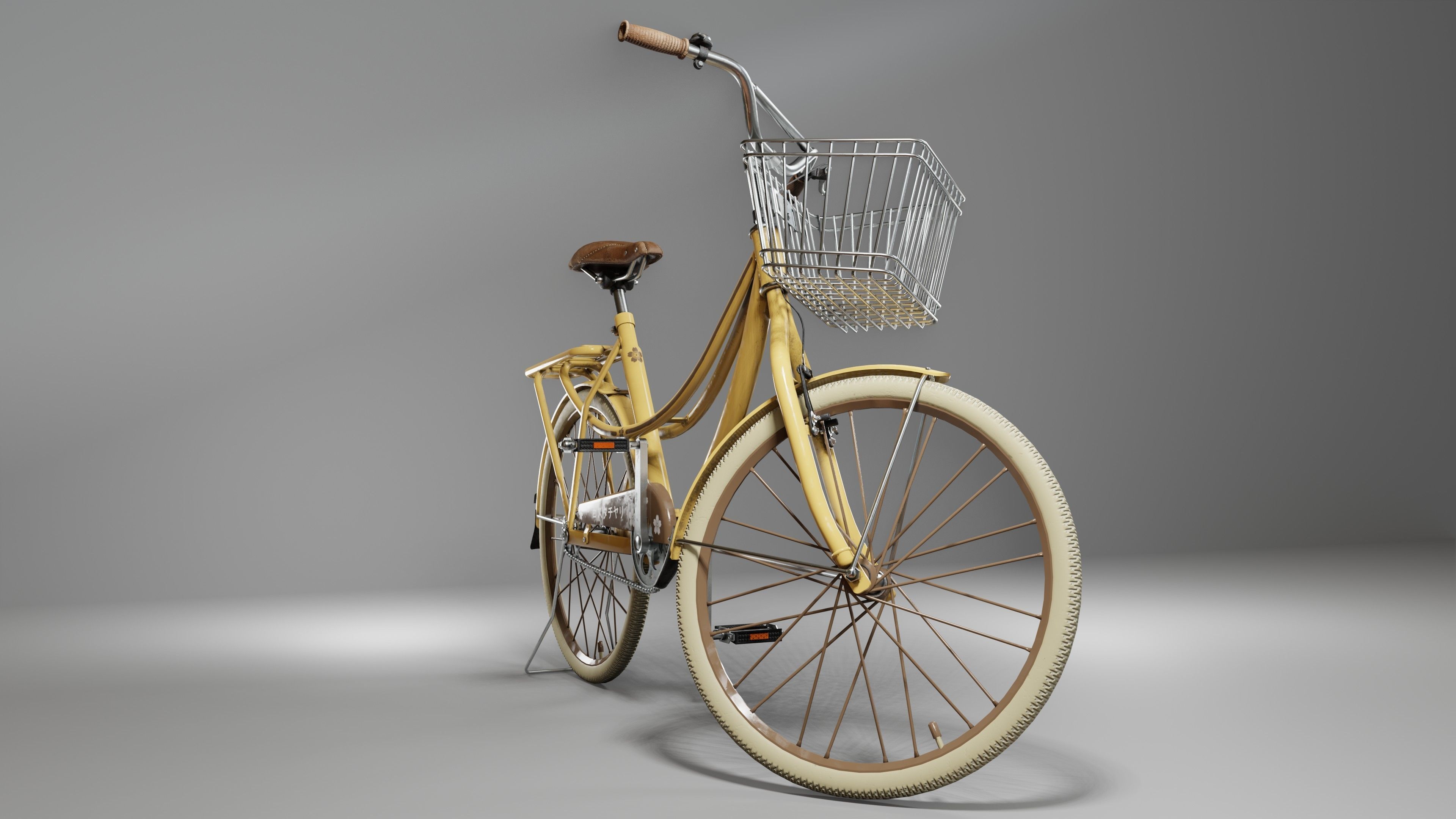 Bicycle pack Low-poly 3D model_4