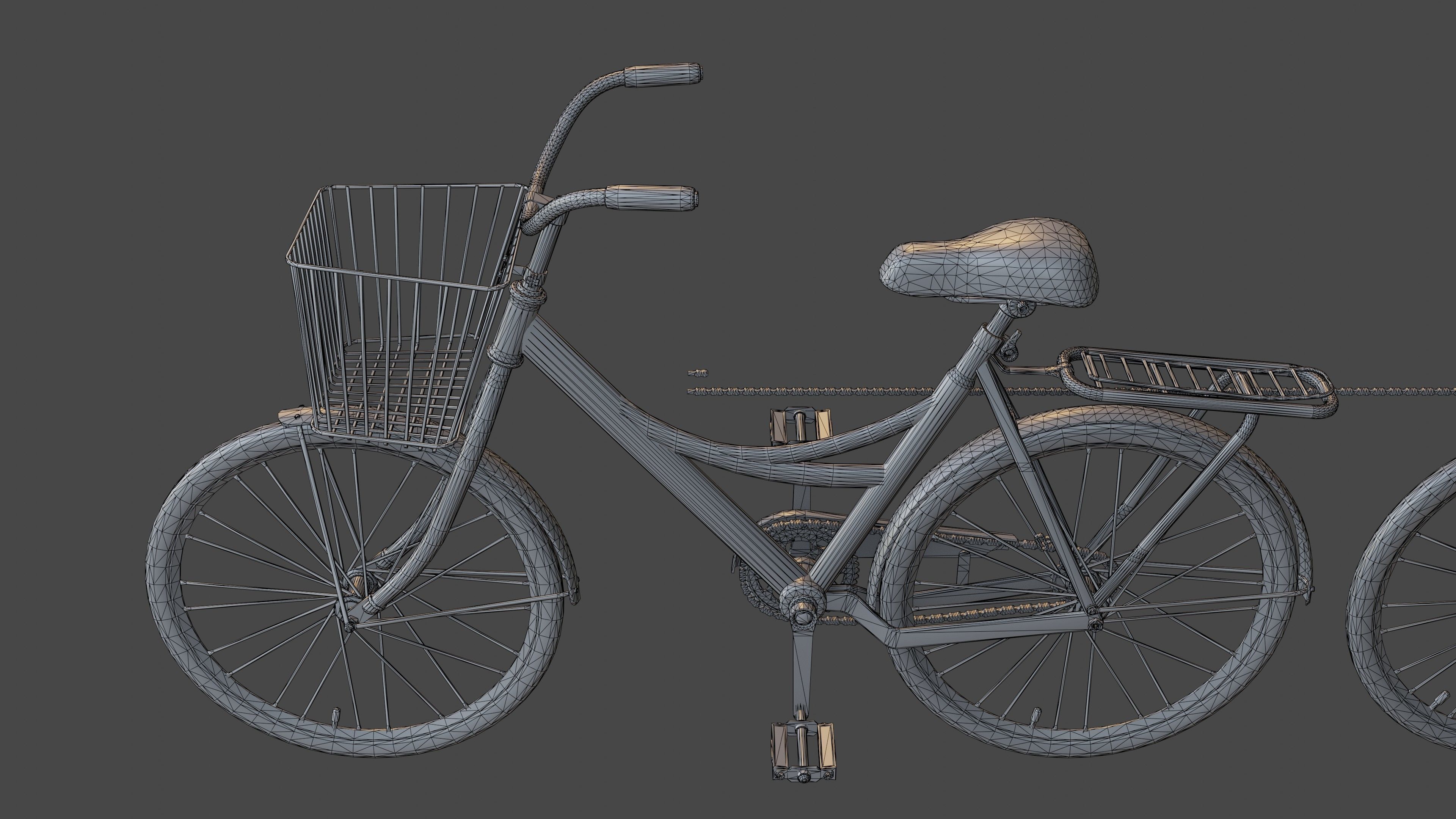 Bicycle pack Low-poly 3D model_22