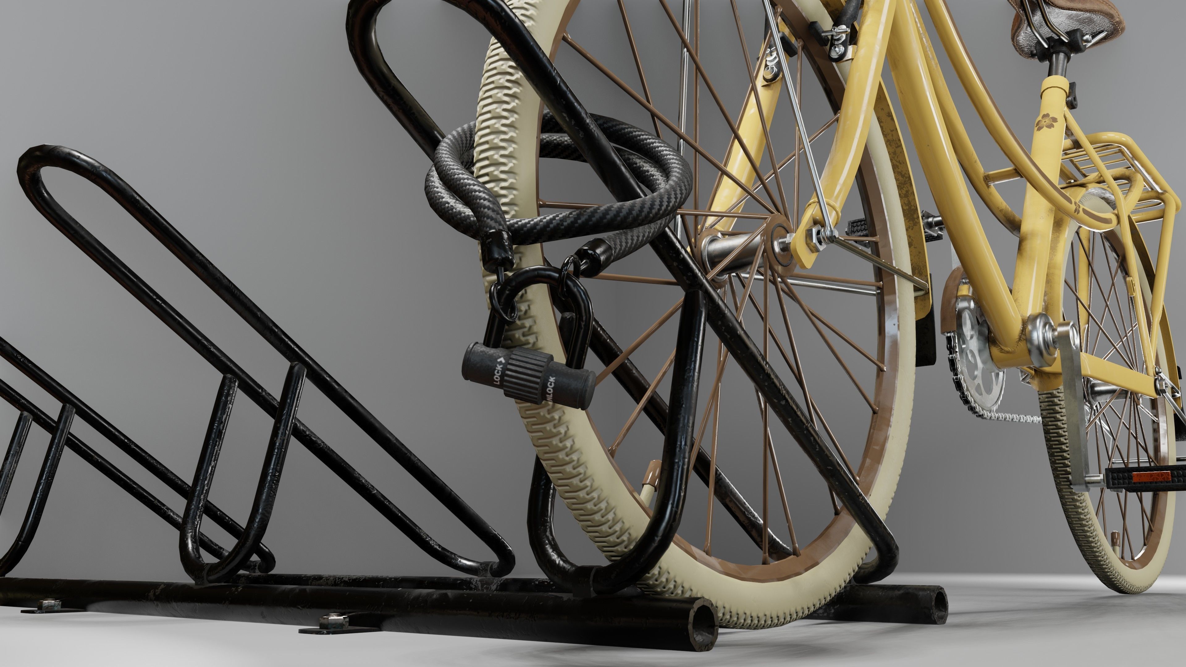 Bicycle pack Low-poly 3D model_14