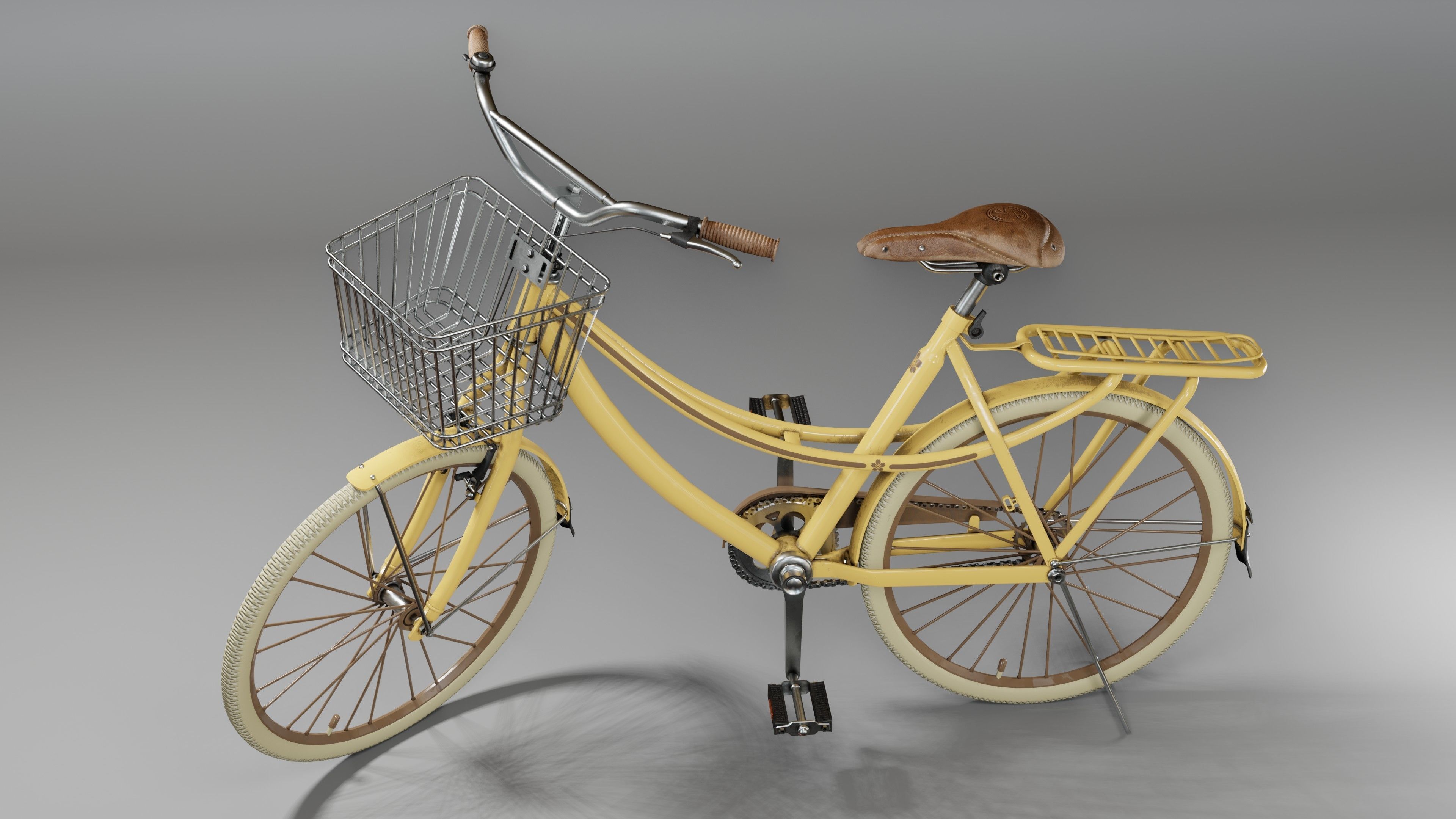 Bicycle pack Low-poly 3D model_13