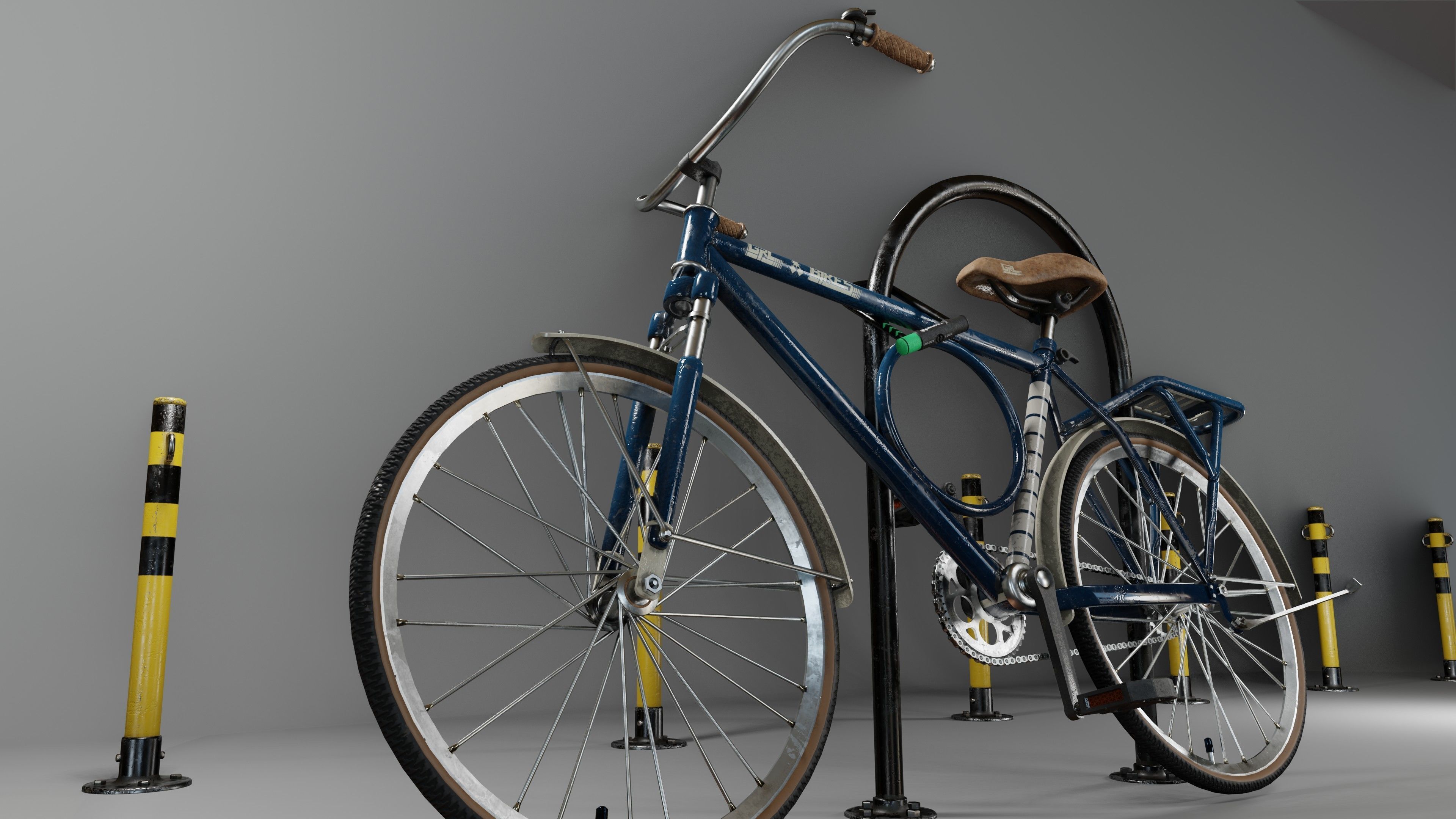 Bicycle pack Low-poly 3D model_18