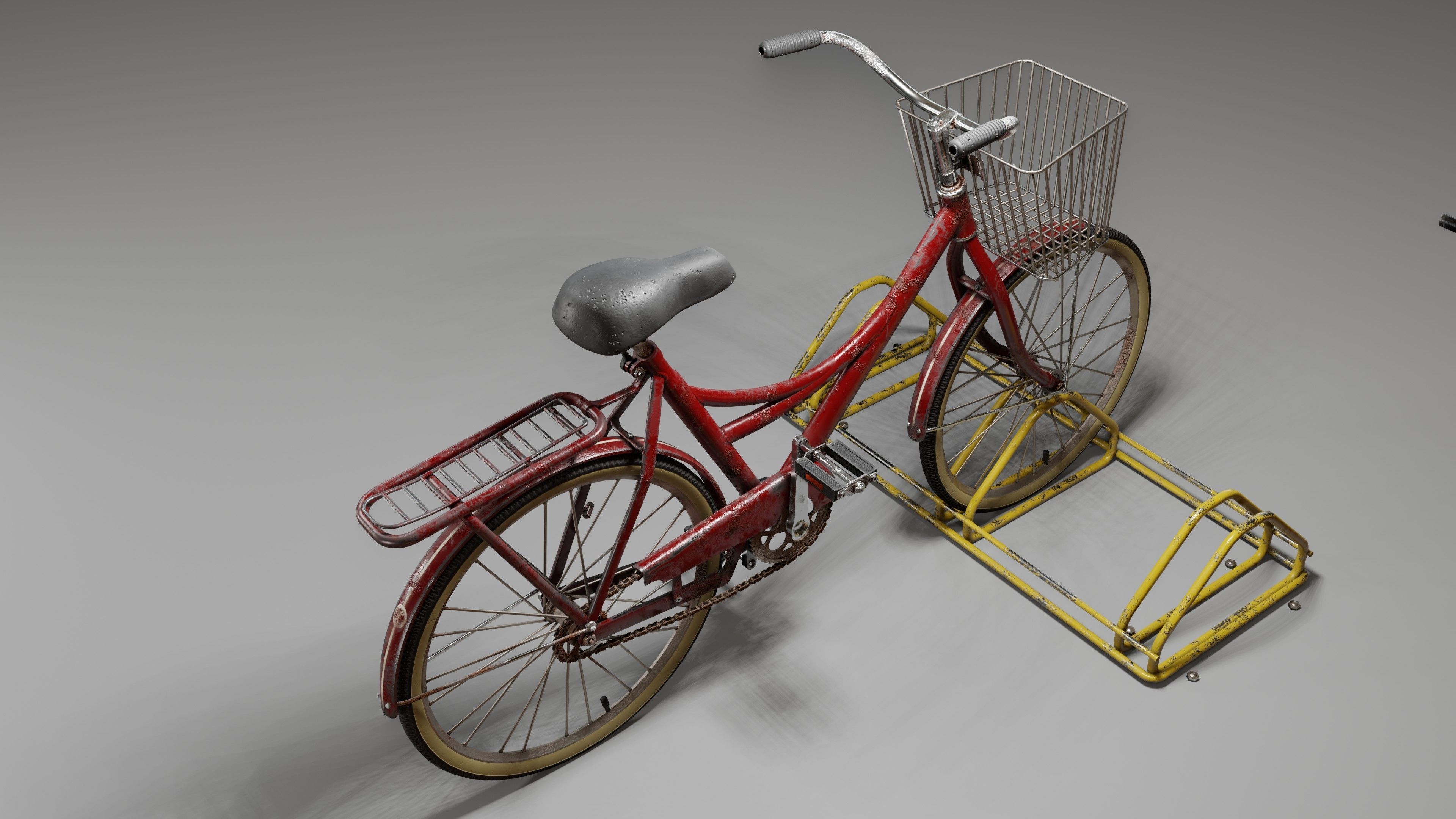 Bicycle pack Low-poly 3D model_6