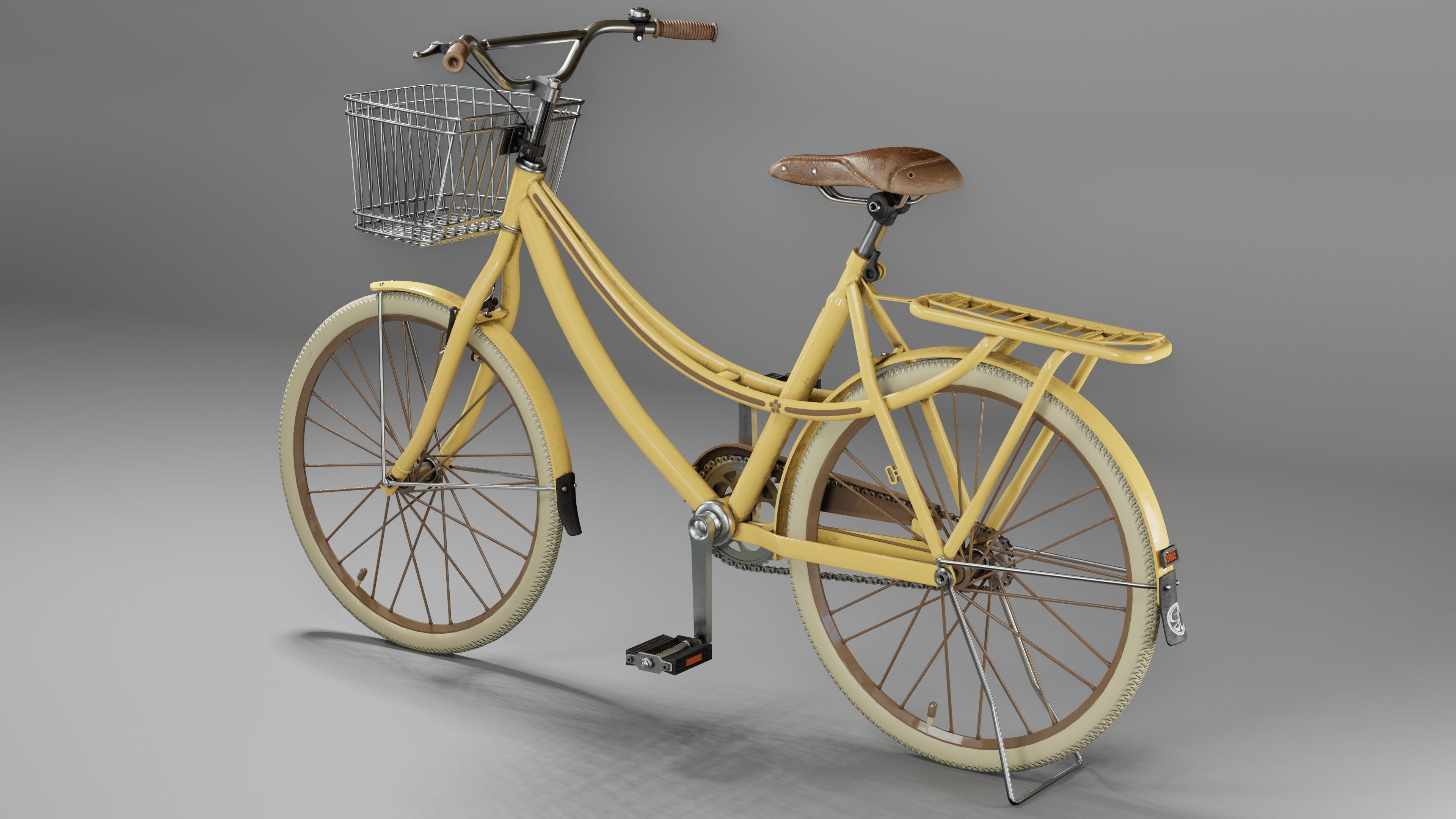 Bicycle pack Low-poly 3D model_12
