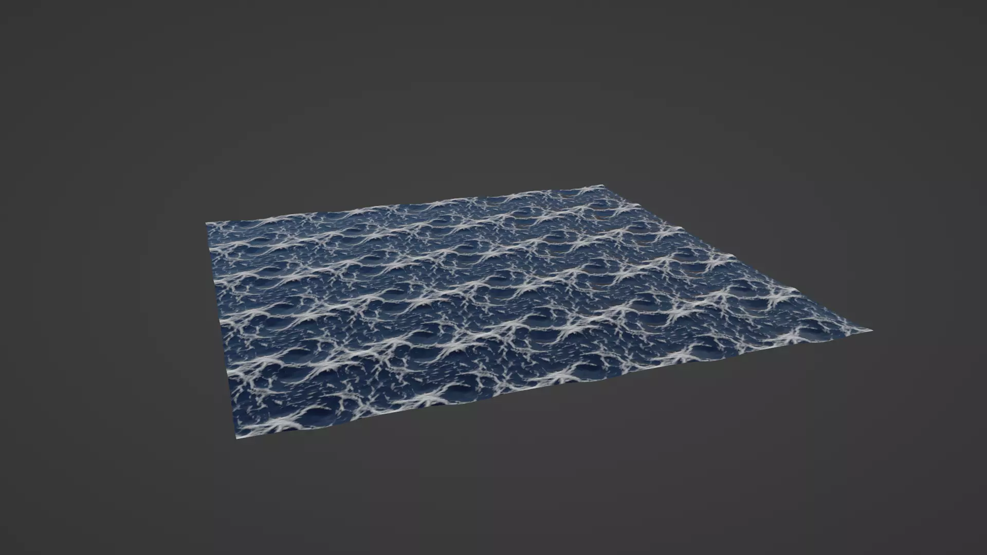 Ocean sea water waves Low-poly 3D model_0