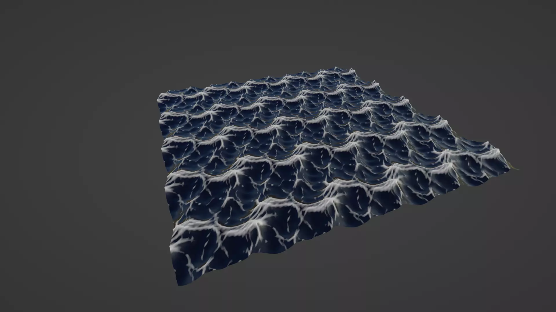Ocean sea water waves Low-poly 3D model_0