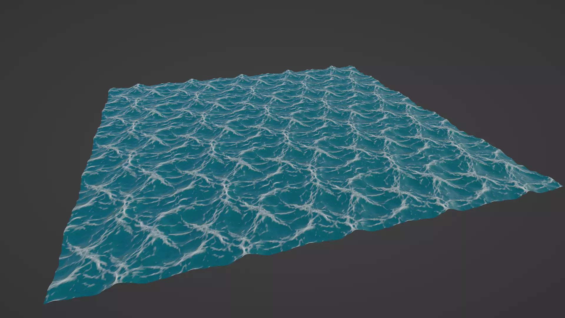 Ocean sea water waves Low-poly 3D model_0