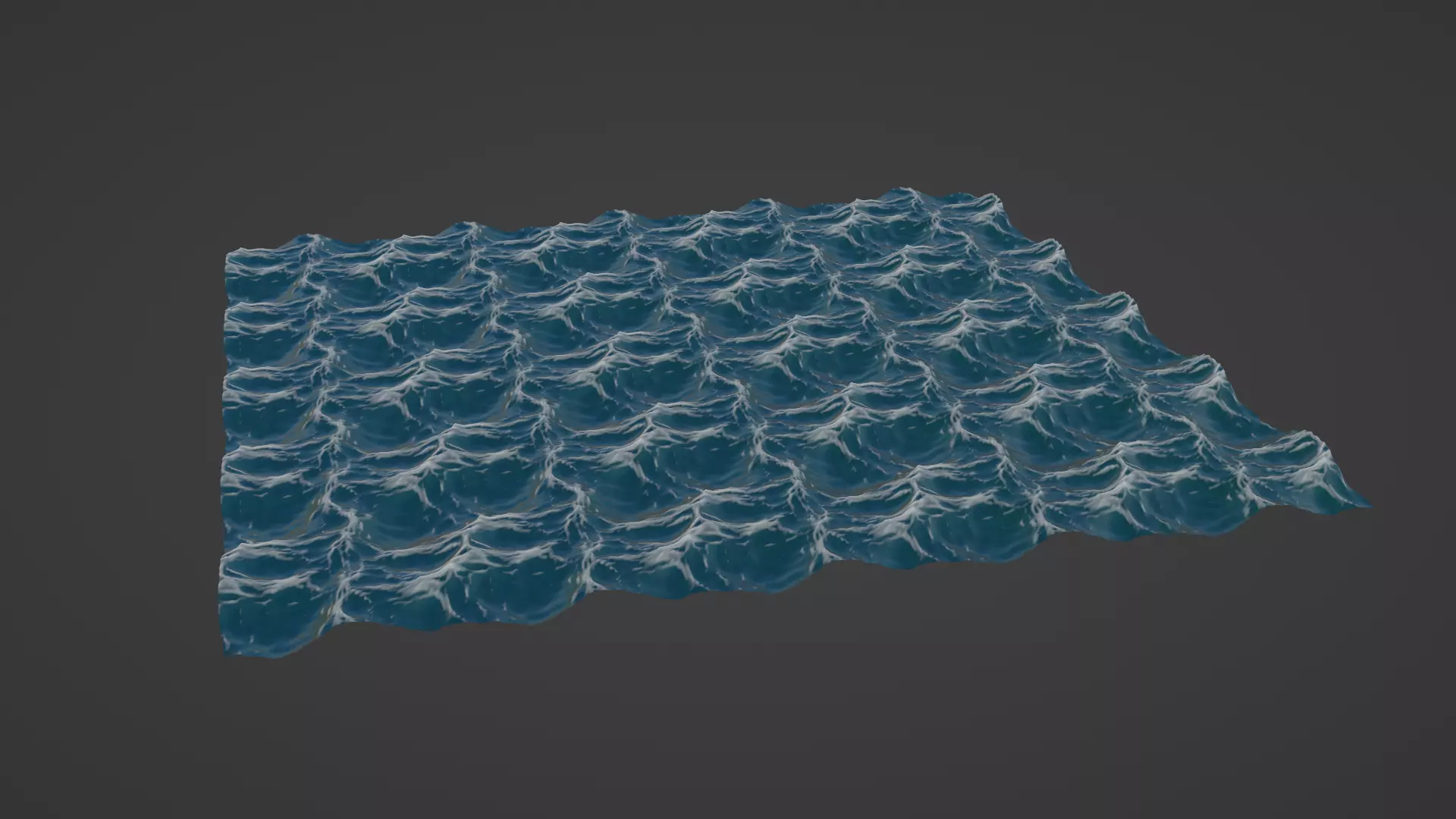 Ocean sea water waves Low-poly 3D model_0