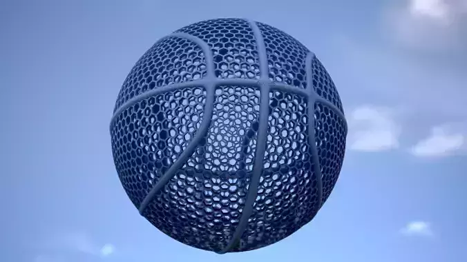 Airless Basketball - Realistic 3D Model Free 3D print model