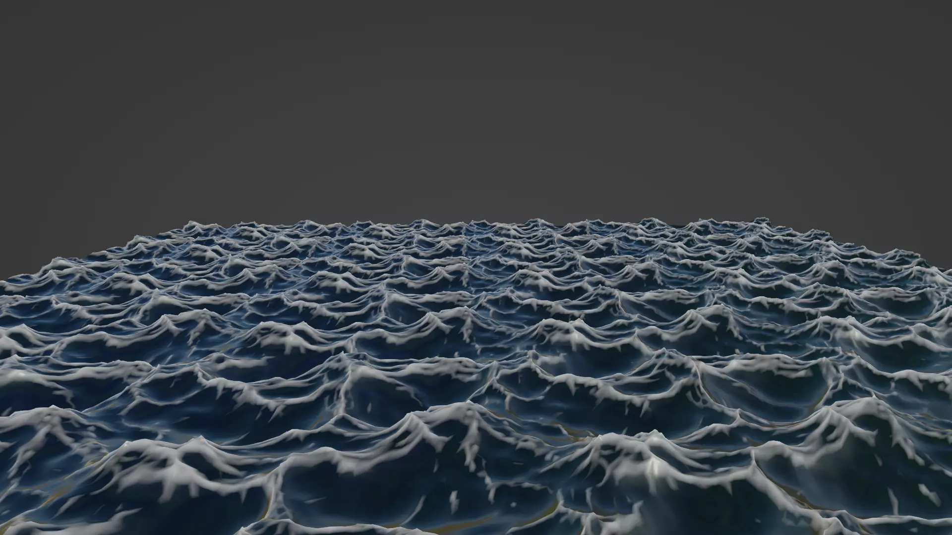 Ocean sea water waves Low-poly 3D model_0