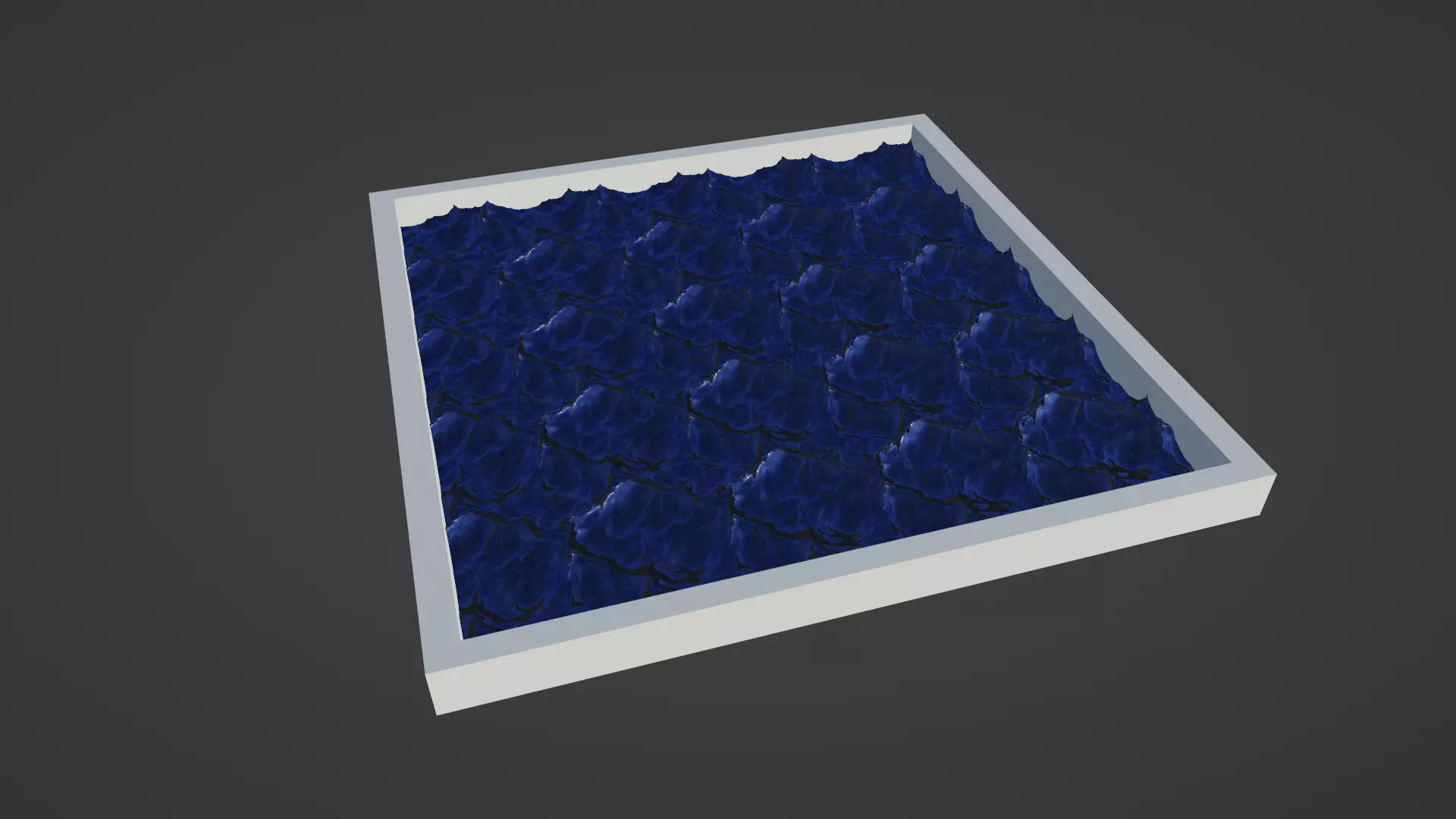 Ocean sea water waves Low-poly 3D model
