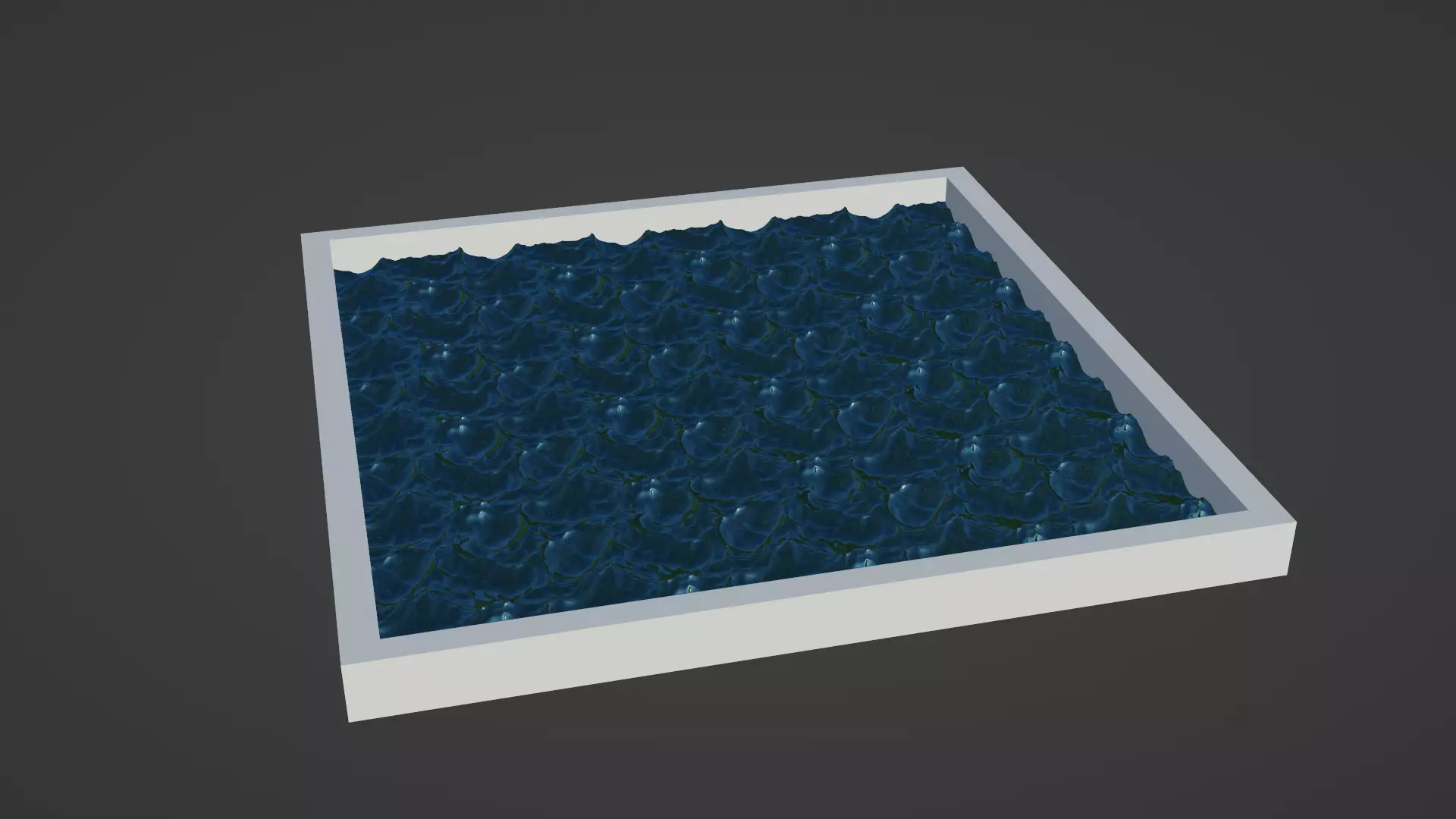 Ocean sea water waves Low-poly 3D model_0