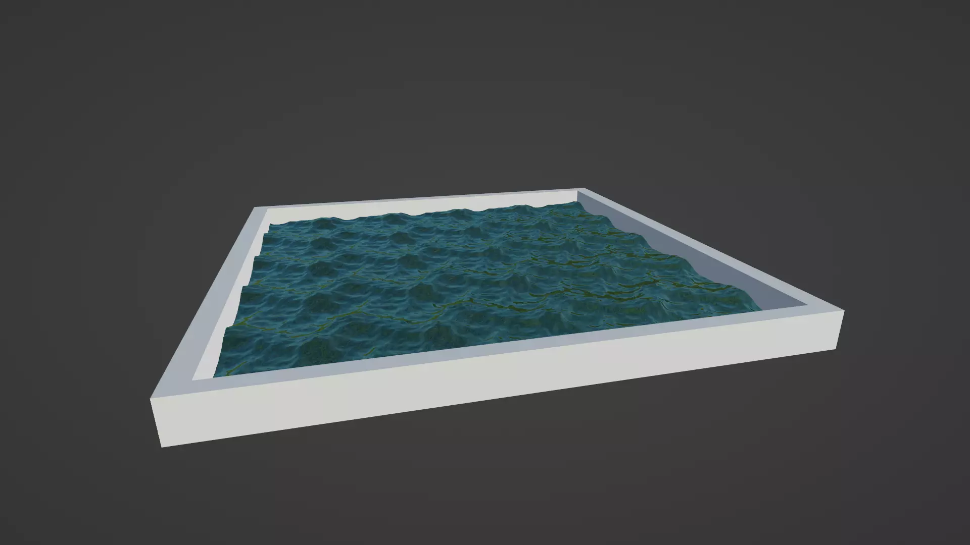 Ocean sea water waves Low-poly 3D model_0