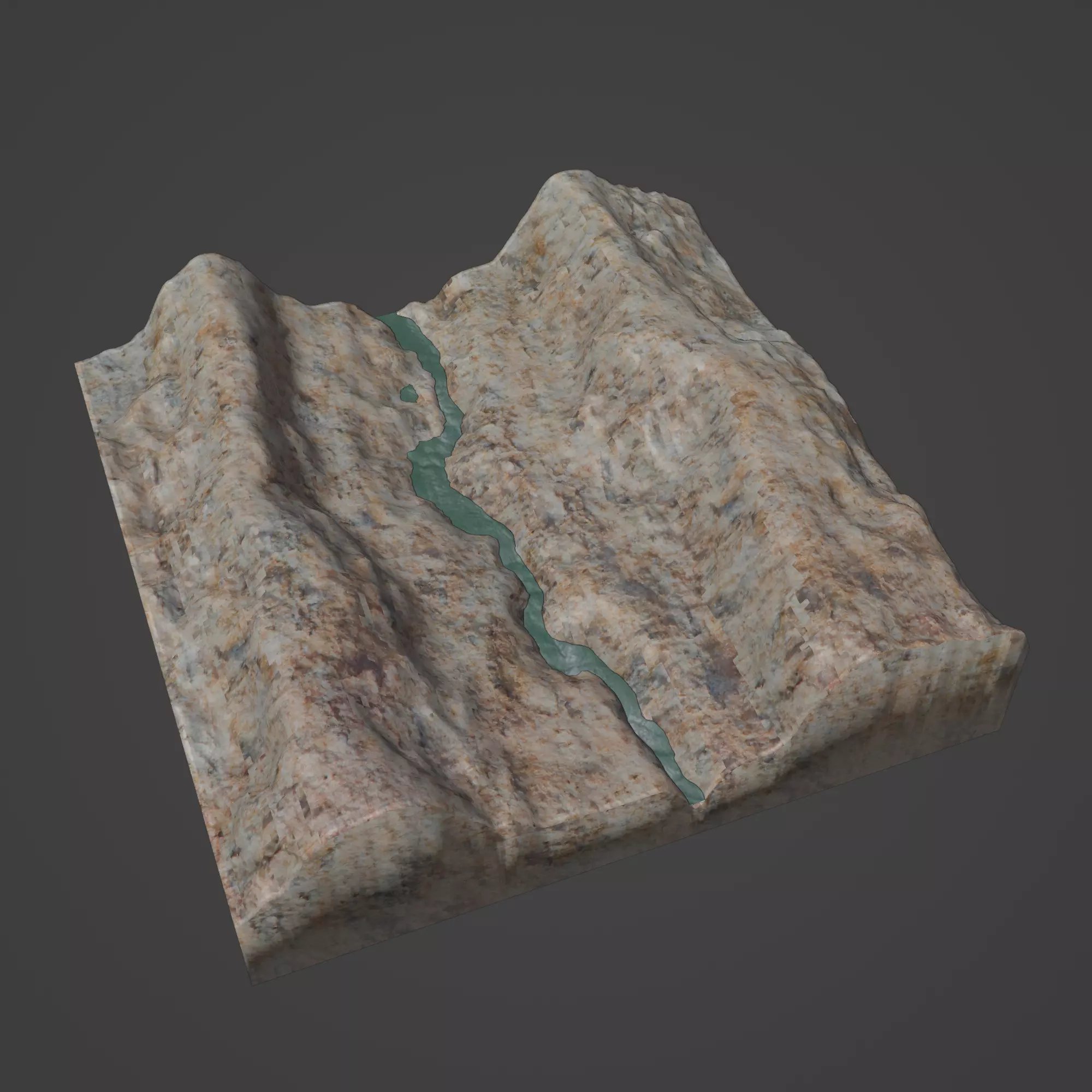 River Low-poly 3D model_0