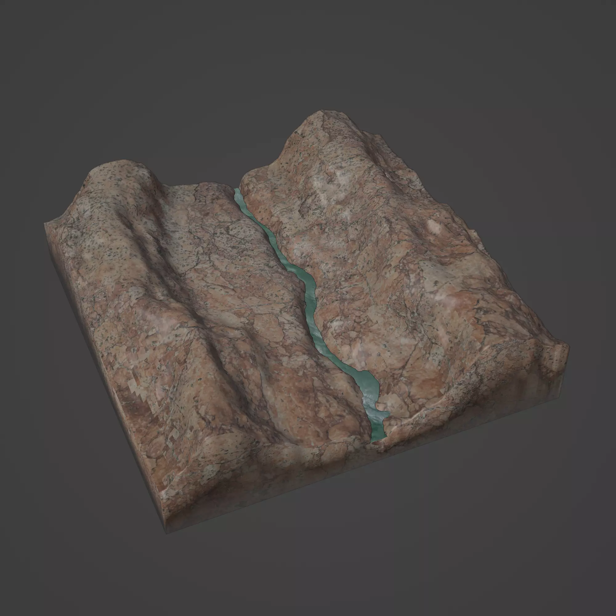 River Low-poly 3D model_0