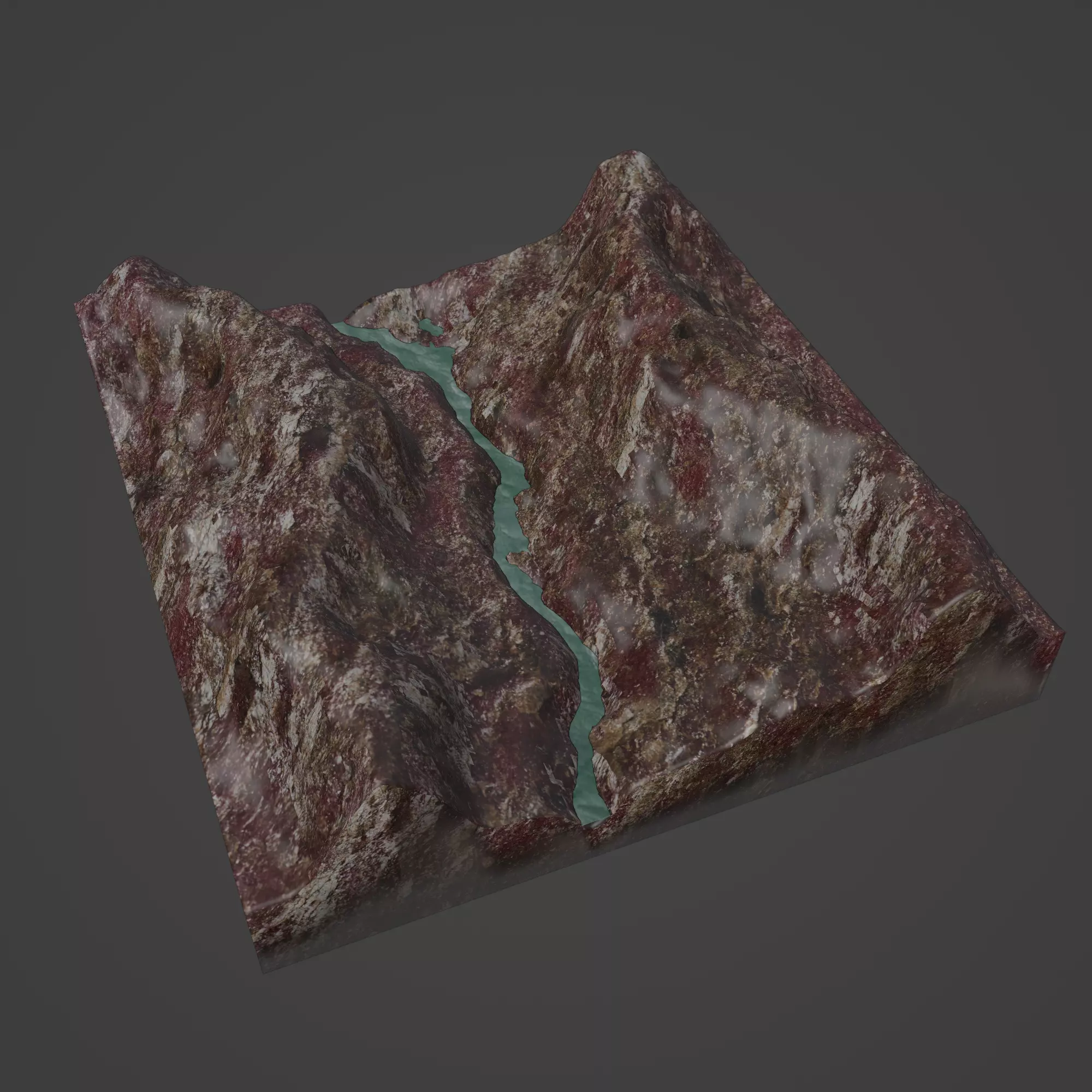 River Low-poly 3D model_0