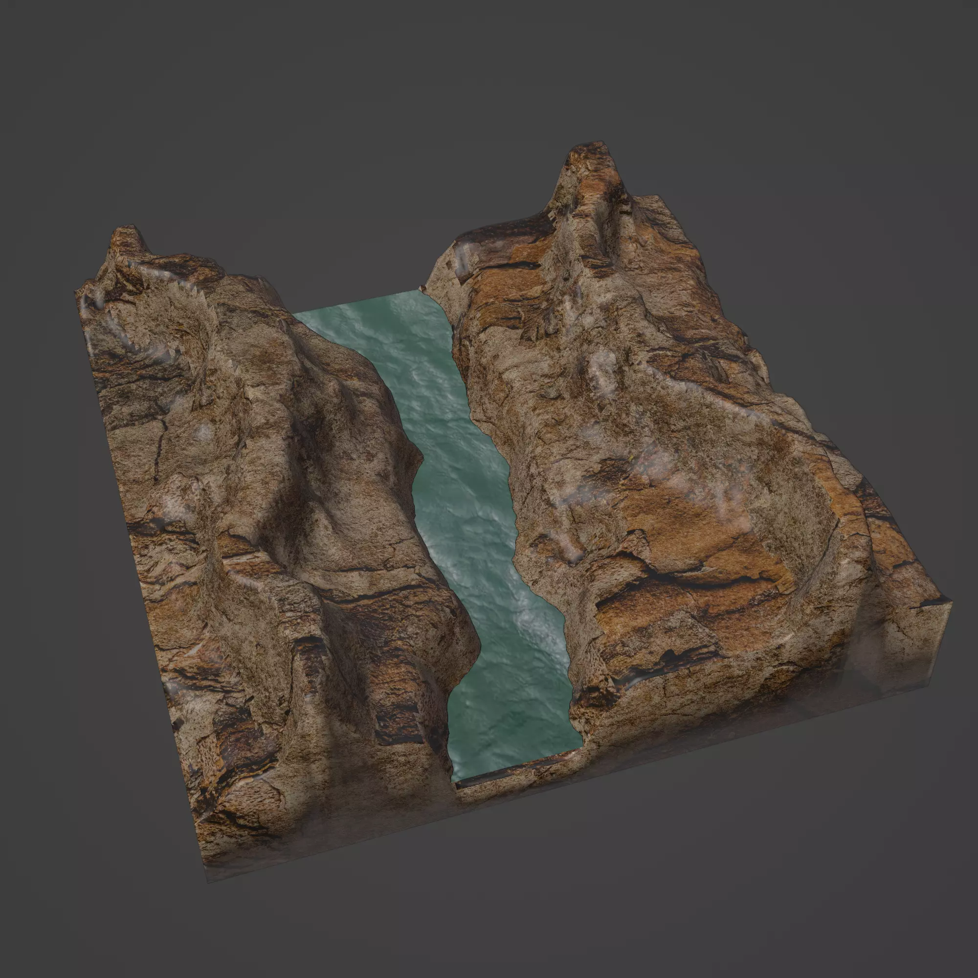 River Low-poly 3D model_0