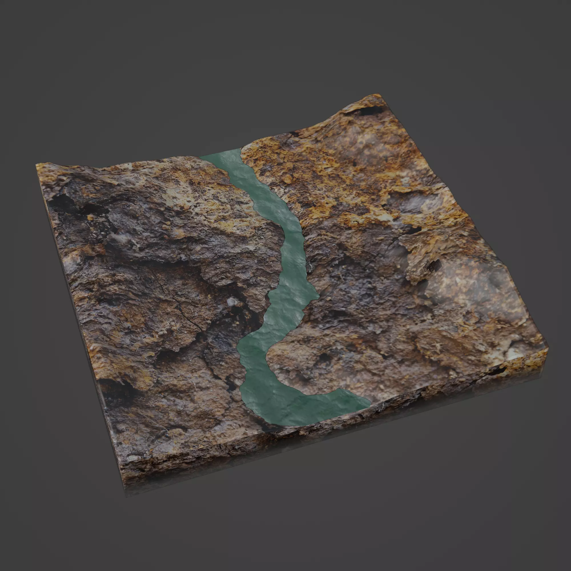 River Low-poly 3D model_0