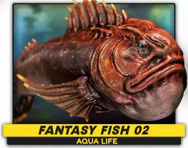 Fantasy Fish 02 - Aqua Life - Water Underwater Creature - 28 Low-poly 3D model