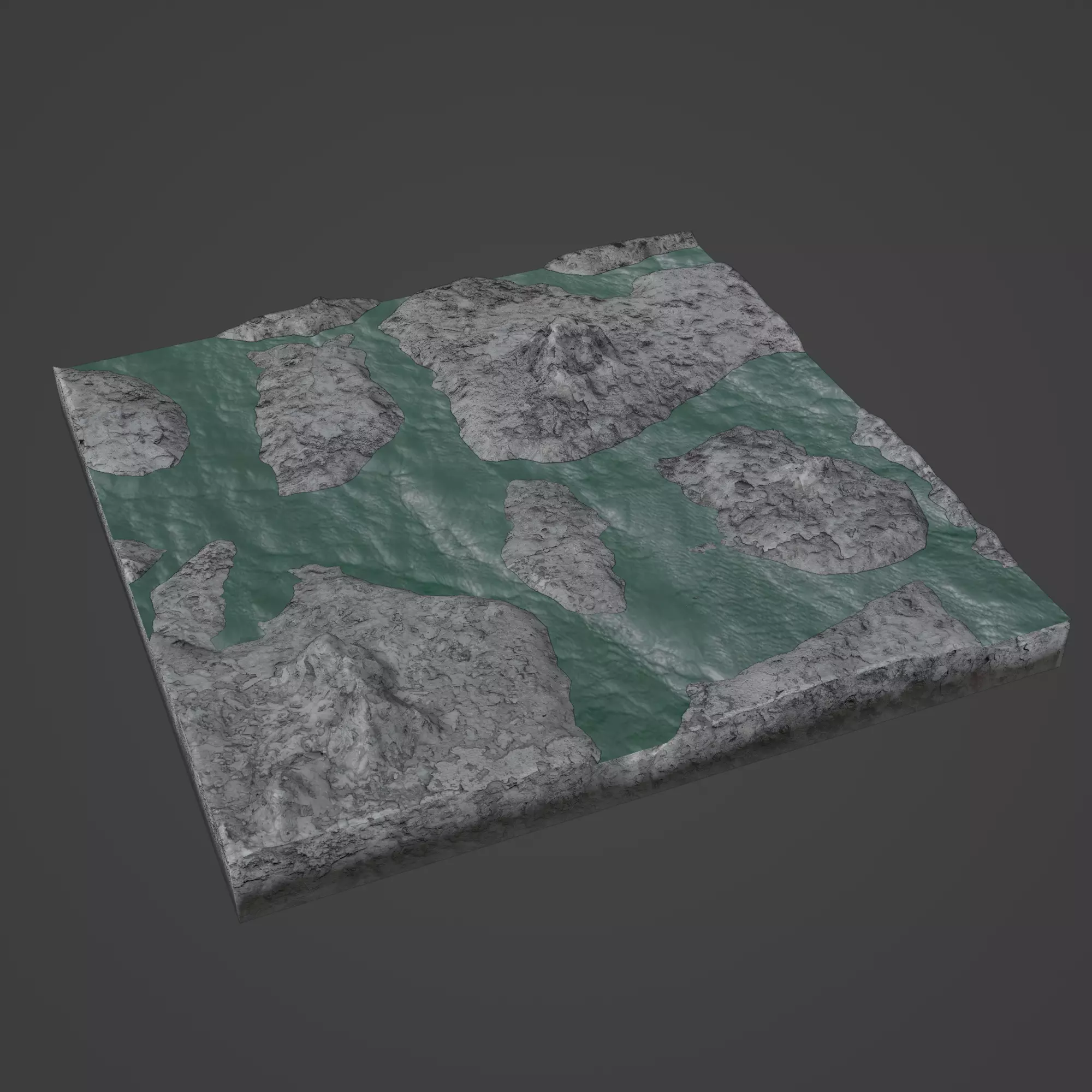 River Low-poly 3D model_0