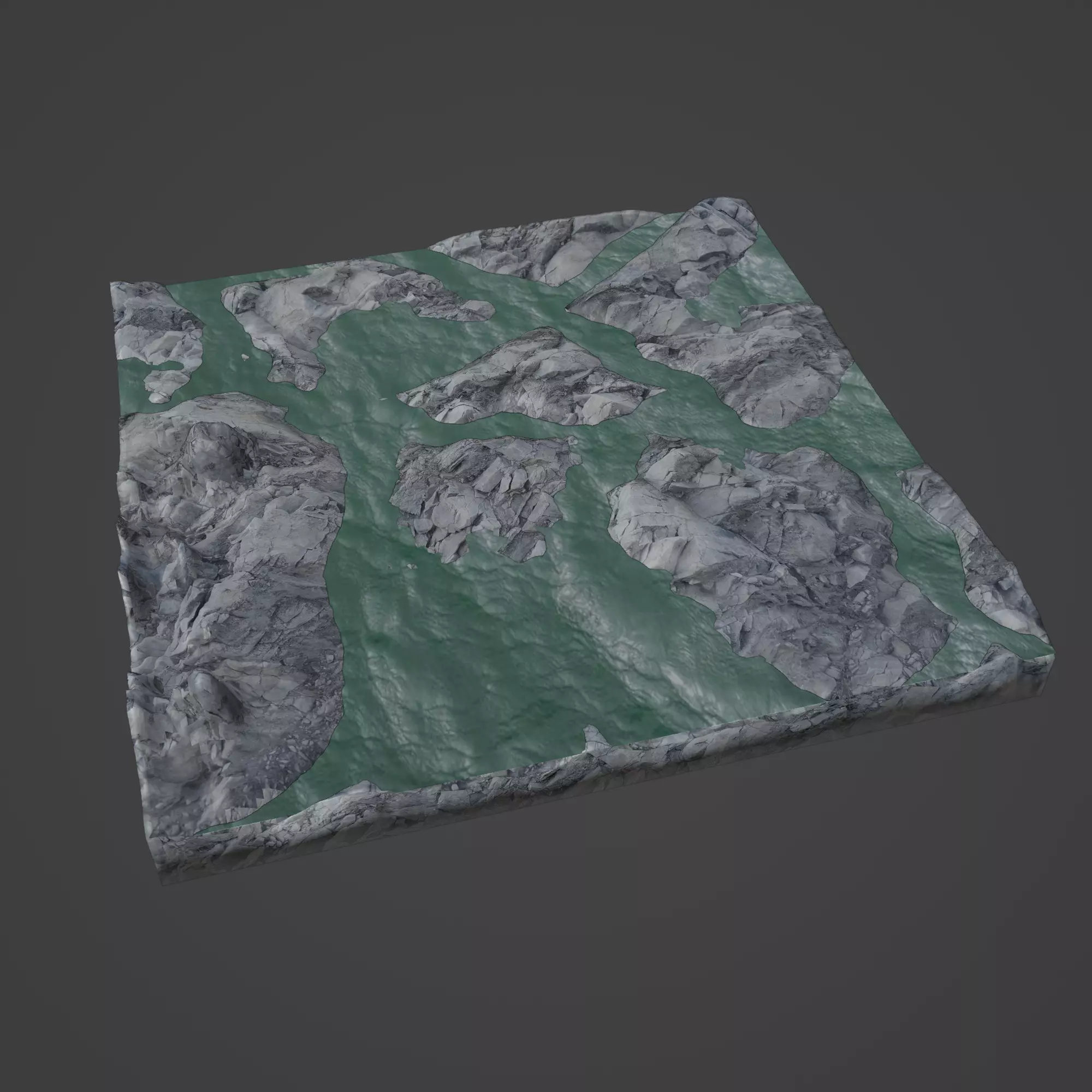 River Low-poly 3D model_0