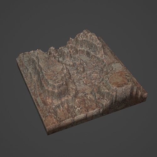 Canyon Mountain Low-poly 3D model