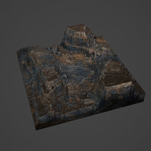 Canyon Mountain Low-poly 3D model