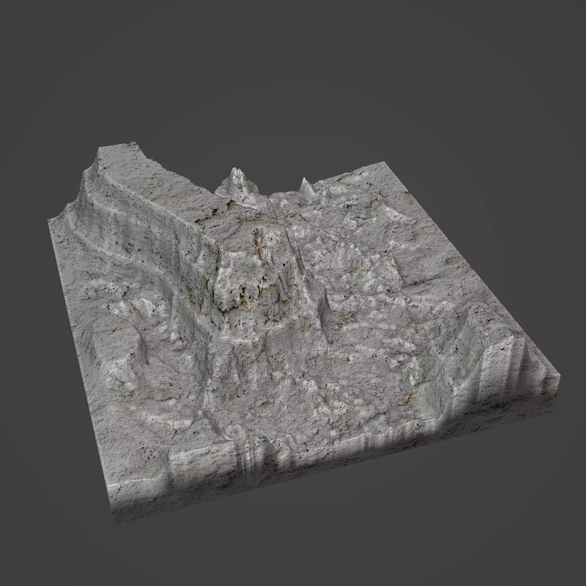 Canyon Mountain Low-poly 3D model_0