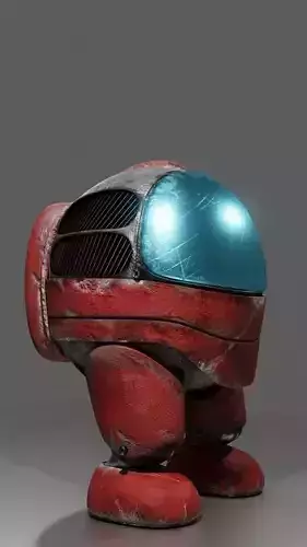 Realistic AmongUs Crewmate 3D model