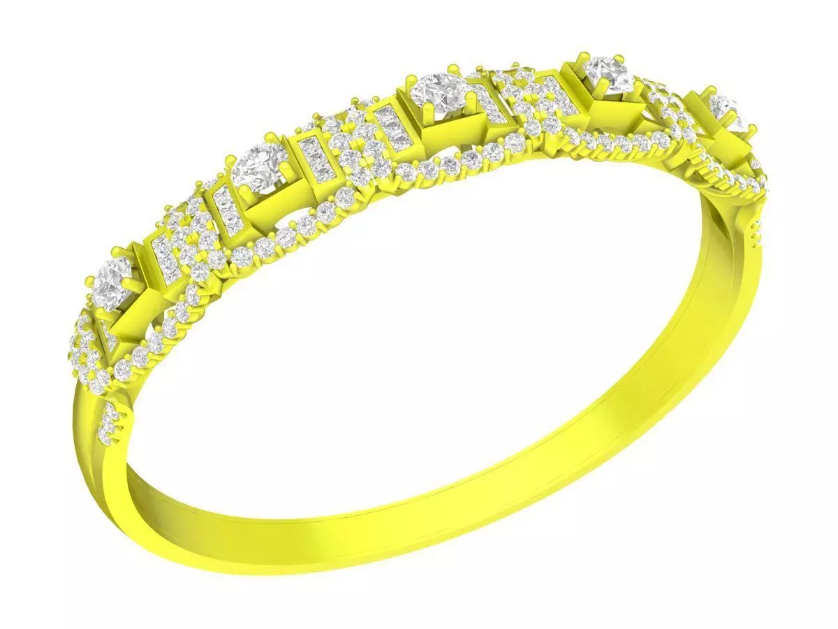 A6465 Italy Diamond Women Bangle 3D print model_0
