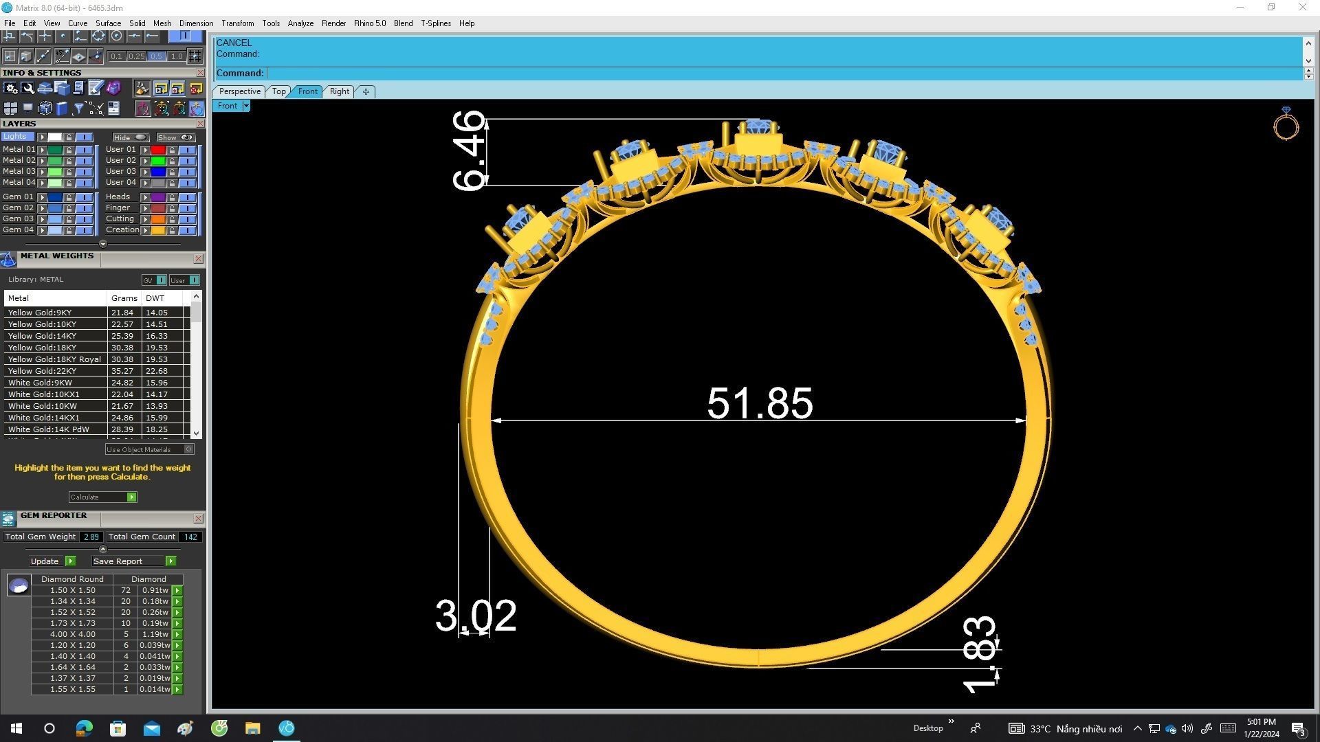 A6465 Italy Diamond Women Bangle 3D print model_6