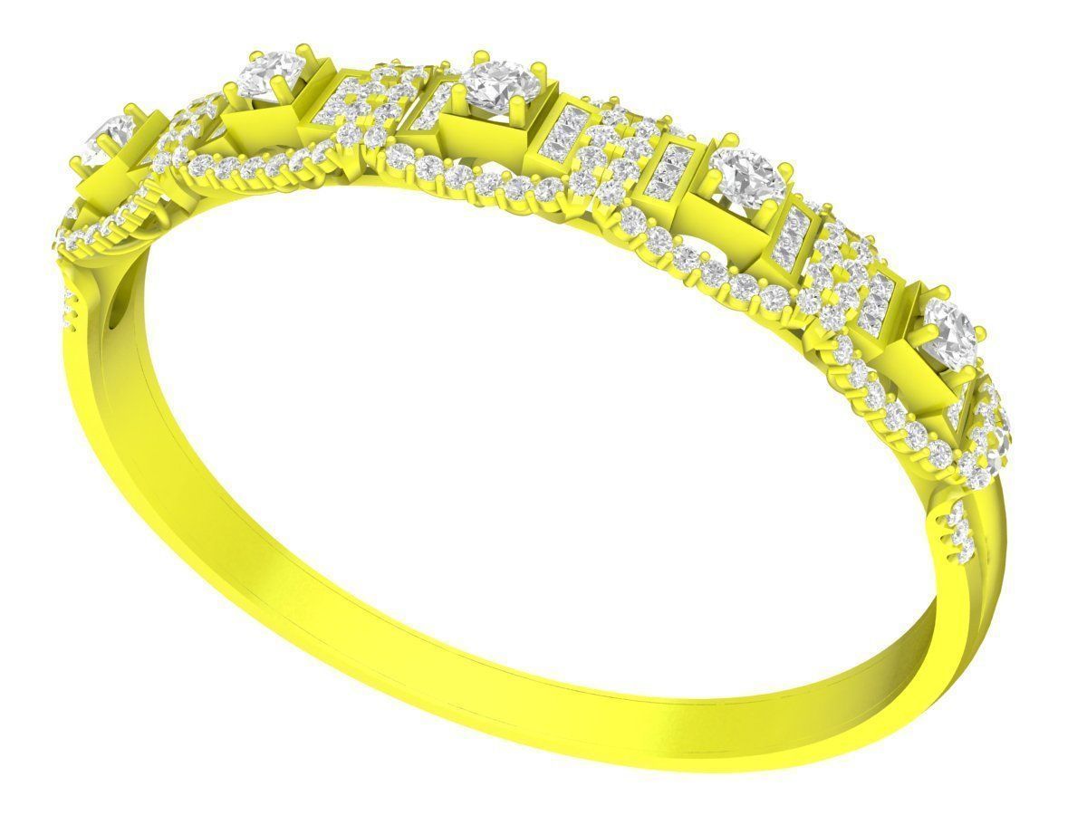 A6465 Italy Diamond Women Bangle 3D print model_1