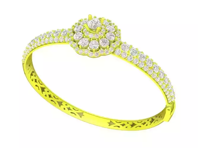 A6493 Italy Flower Diamond Women Bangle Bracelets