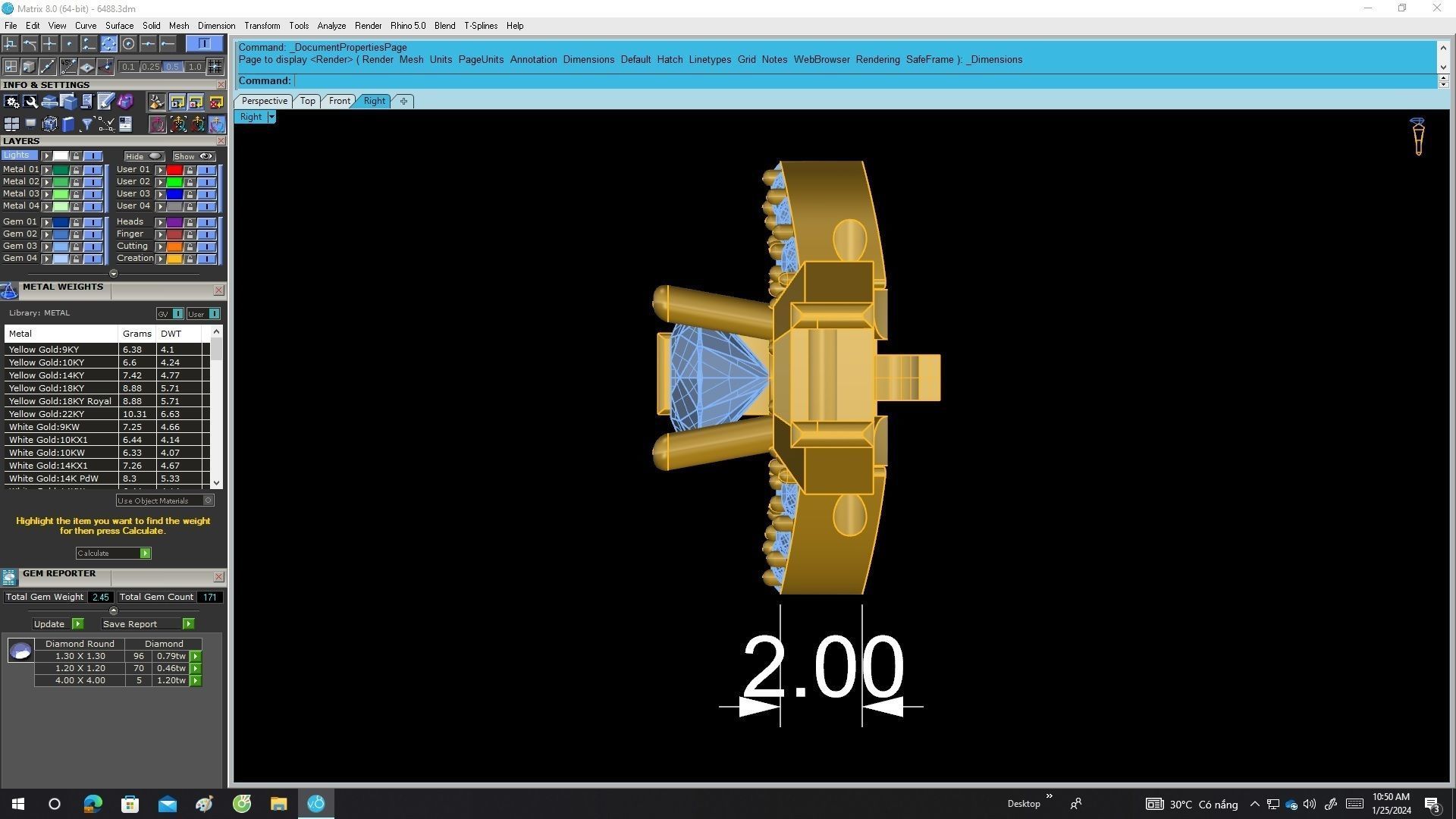 A6488 Italy Diamond Women Fashion Bracelets 3D print model_7