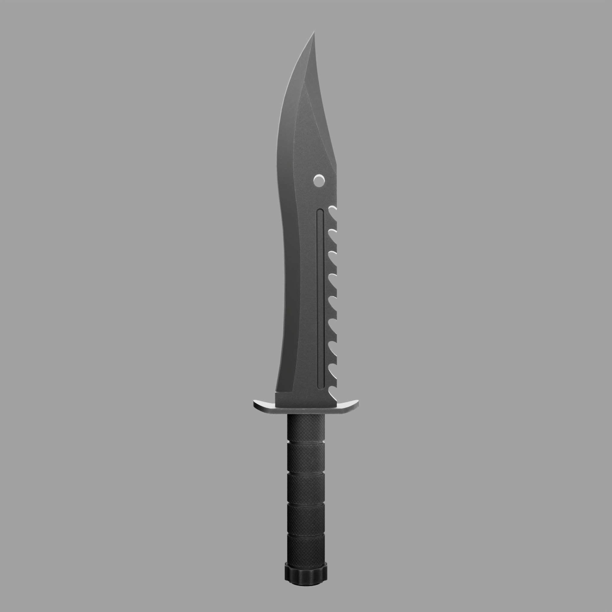 Tactical Knife Free low-poly 3D model_2