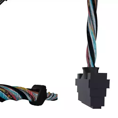 Wires with car connector Free low-poly 3D model