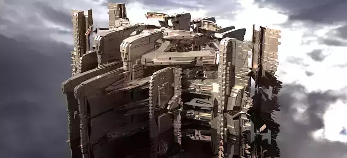 Sci fi Zulu library exterior temple